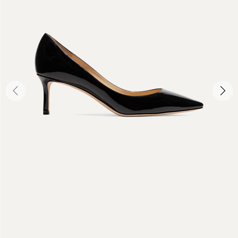 JIMMY CHOO Black Patent-Leather Heels